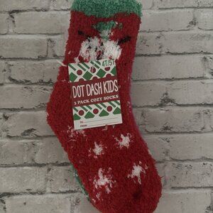 Dot Dash Kids 3 Pack Cozy Socks 4T-5T NWT